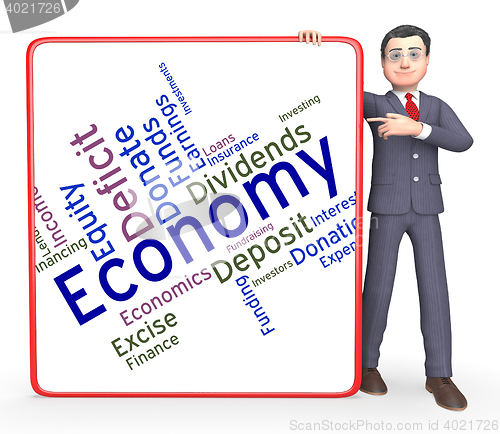 Image of Economy Word Means Micro Economics And Economical