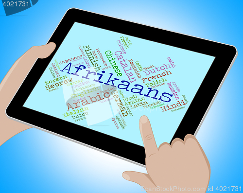 Image of Afrikaans Language Indicates South Africa And Germanic