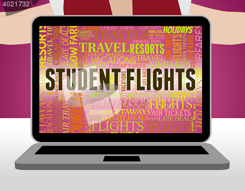 Image of Student Flights Means Aircraft Flying And Students