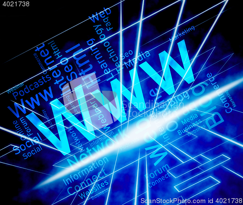 Image of Www Word Means World Wide Web And Internet