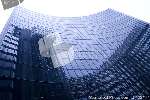 Image of modern office building reflection