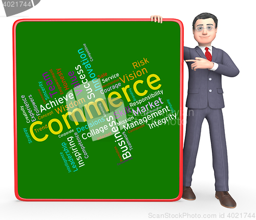 Image of Commerce Words Represents Ecommerce Buy And Buying