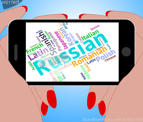 Image of Russian Language Represents International Words And Word