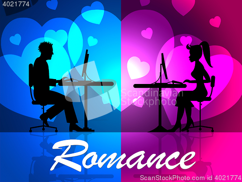 Image of Romance Online Shows Web Site And Adoration