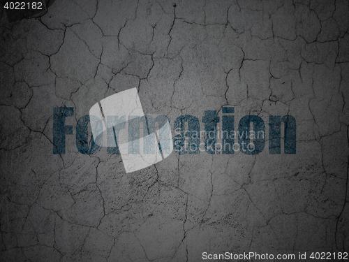 Image of Education concept: Formation on grunge wall background
