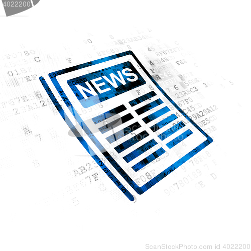 Image of News concept: Newspaper on Digital background
