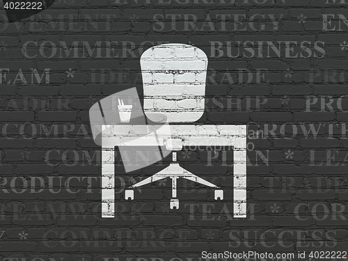 Image of Finance concept: Office on wall background