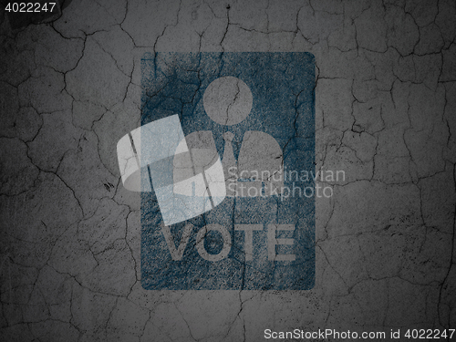 Image of Politics concept: Ballot on grunge wall background