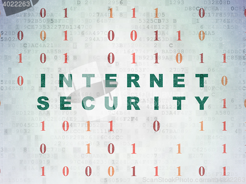 Image of Safety concept: Internet Security on Digital Data Paper background