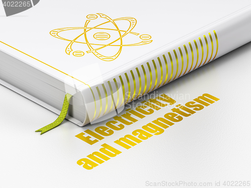 Image of Science concept: book Molecule, Electricity And Magnetism on white background