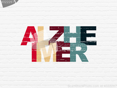 Image of Healthcare concept: Alzheimer on wall background