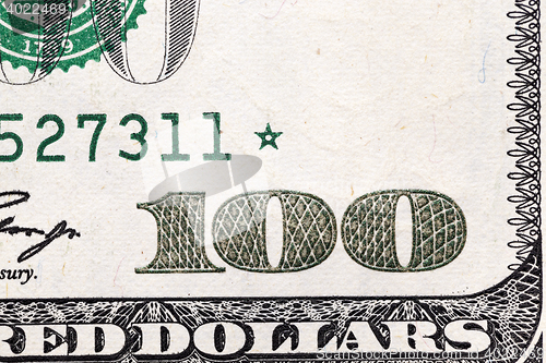 Image of one hundred US dollars