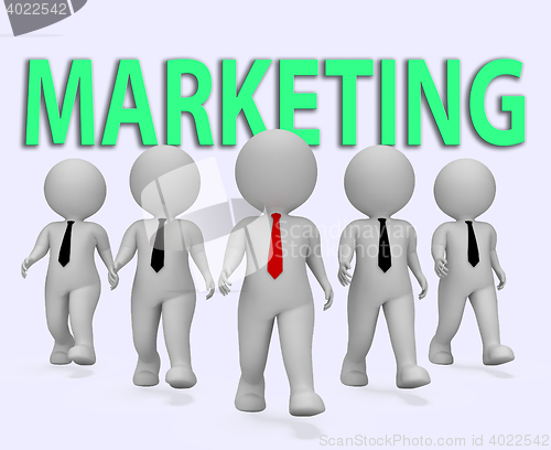 Image of Marketing Businessmen Indicates Businessman Media And Promotions