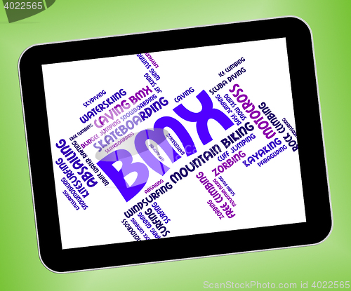 Image of Bmx Bike Words Means Bicycle Riding And Wordcloud