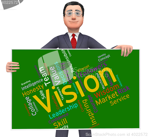 Image of Vision Word Shows Future Goal And Aspire