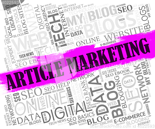 Image of Article Marketing Shows Web Site And Commerce