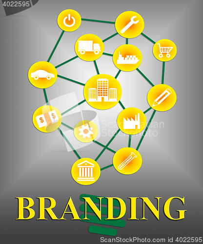 Image of Branding Icons Represents Trade Brands And Trademark