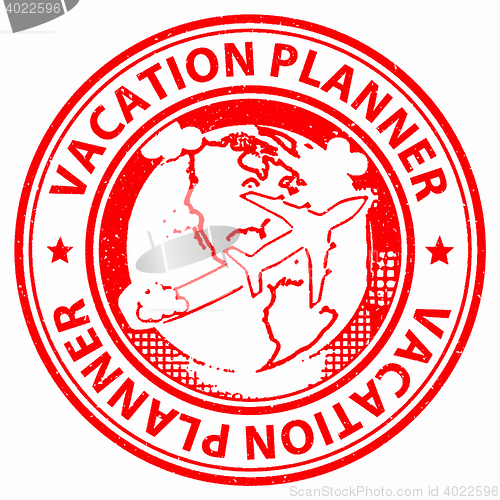 Image of Vacation Planner Shows Vacational Organizing And Diary