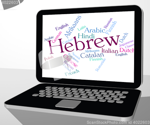Image of Hebrew Language Shows Vocabulary Speech And Translate