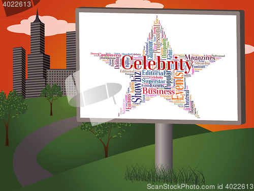 Image of Celebrity Star Means Text Word And Fame