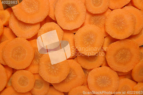 Image of Sliced raw carrot background