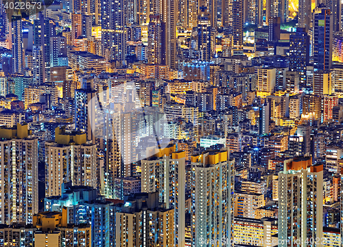Image of Hong Kong Public living downtown at night