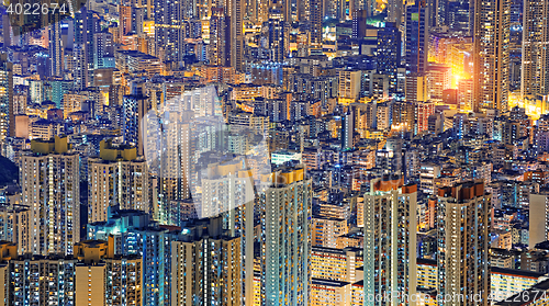 Image of Hong Kong Public living downtown at night