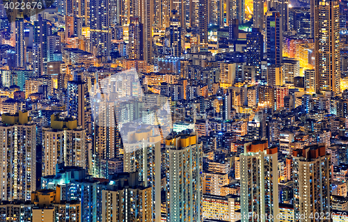 Image of Hong Kong Public living downtown at night