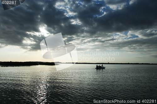 Image of sunrise fishing