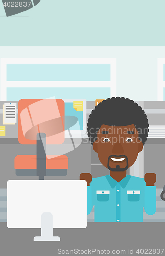 Image of Successful businessman vector illustration.