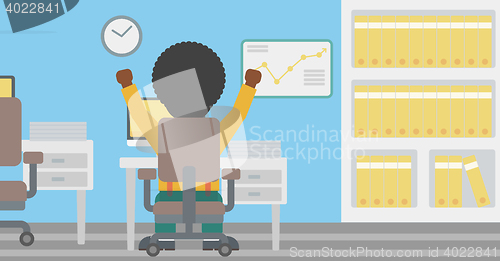 Image of Successful businessman vector illustration.