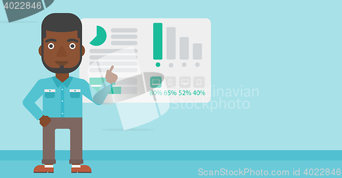 Image of Businessman making business presentation.