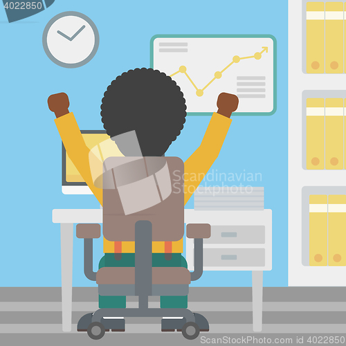Image of Successful businessman vector illustration.