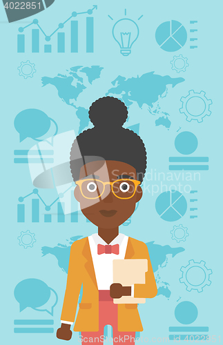 Image of Successful business woman vector illustration.