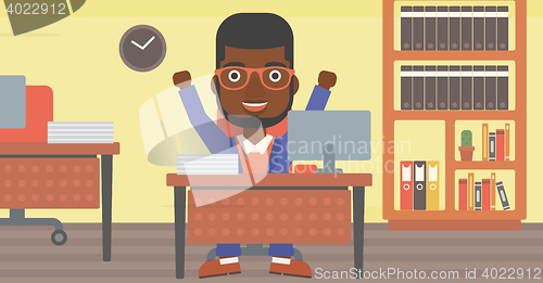 Image of Successful businessman vector illustration.