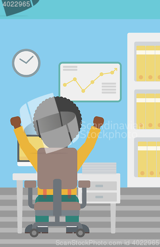 Image of Successful businessman vector illustration.