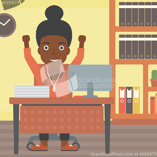 Image of Successful business woman vector illustration.