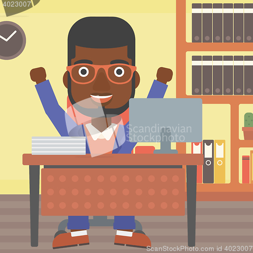 Image of Successful businessman vector illustration.