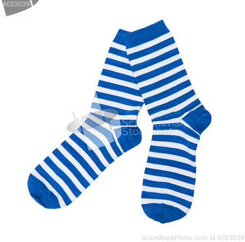 Image of Striped socks isolated on the white background