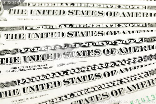 Image of American dollars, close-up