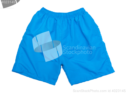 Image of Blue shorts isolated on the white background