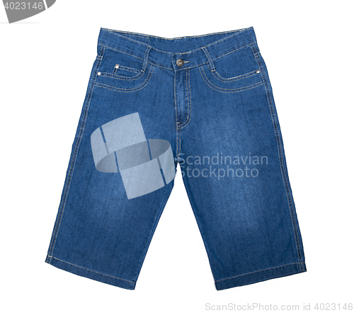 Image of Jeans shorts isolated on the white background