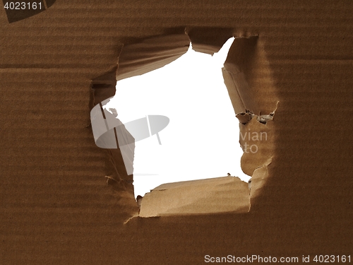 Image of Cardboard with hole
