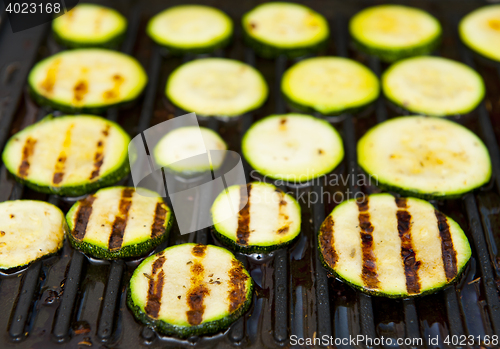 Image of Courgette isolated on the white background