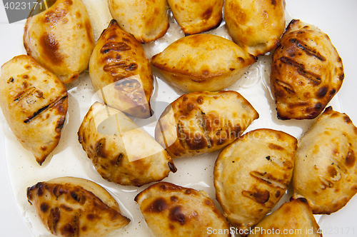 Image of Dumplings on the white background