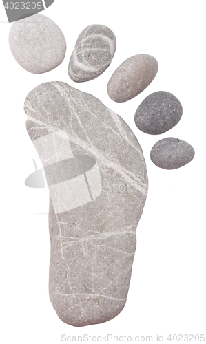 Image of stone foot on white