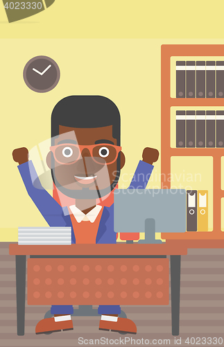 Image of Successful businessman vector illustration.
