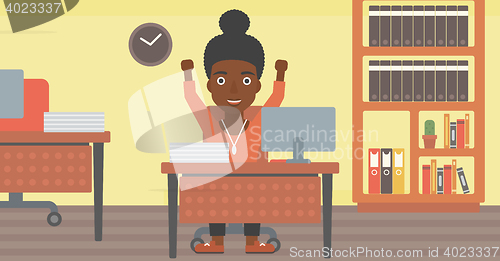 Image of Successful business woman vector illustration.