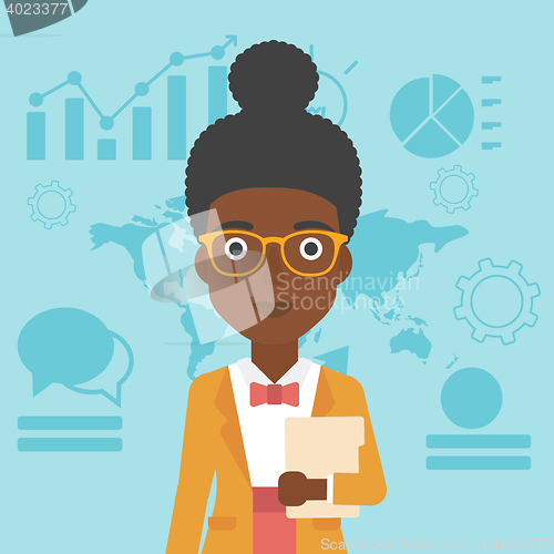 Image of Successful business woman vector illustration.