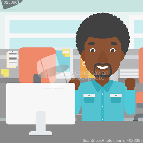Image of Successful businessman vector illustration.
